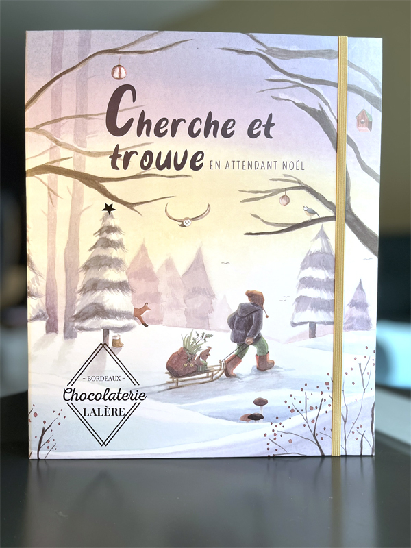 Calendrier de l'avent personnalisé, créé par l'aquarelliste Marjolaine Faure